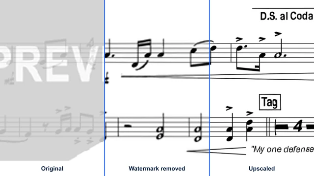 Sheet Music Watermark Removal and Upscale project preview